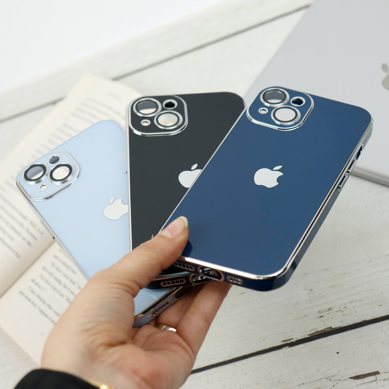 قاب محافظ لنزدار My Case پشت گلسی iPhone 13 رنگی