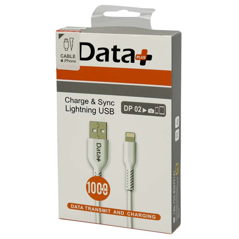 کابل آیفونی فست شارژ Data+ DP 02 2.4A 1m