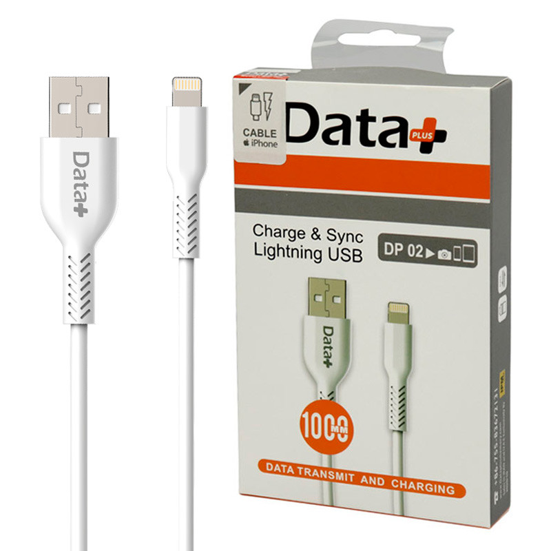 کابل آیفونی فست شارژ Data+ DP 02 2.4A 1m