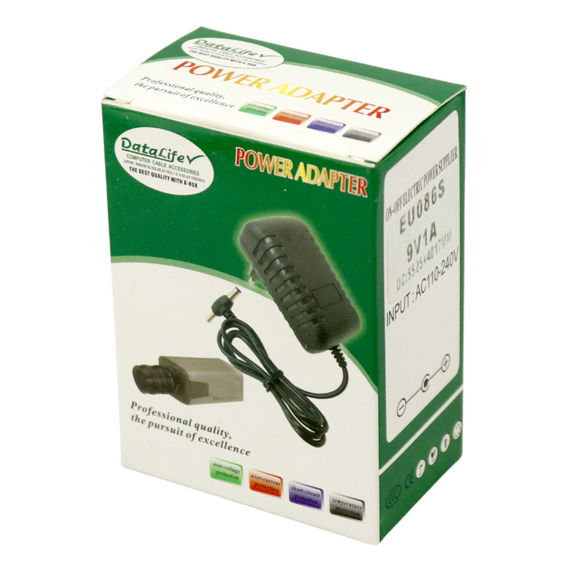 آداپتور برق دو فیش DataLife EU086S 9V 1A