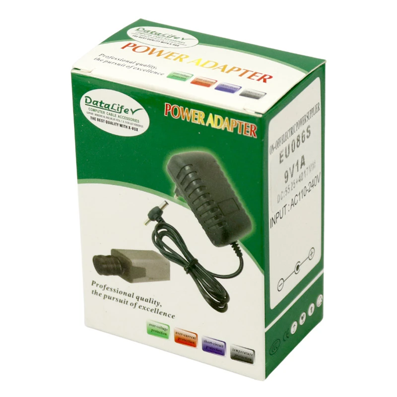 آداپتور برق دو فیش DataLife EU086S 9V 1A