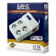 محافظ برق صوتی تصویری 4 خانه ارت دار دلتا با کابل 1٫8 متری Delta D102