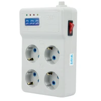 محافظ برق صوتی تصویری 4 خانه ارت دار دلتا با کابل 3 متری Delta D102