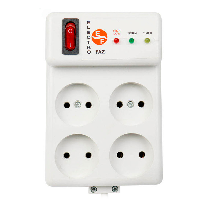 محافظ برق یخچال و فریزر 4 خانه الکتروفاز با کابل 5 متری Electrofaz 4001
