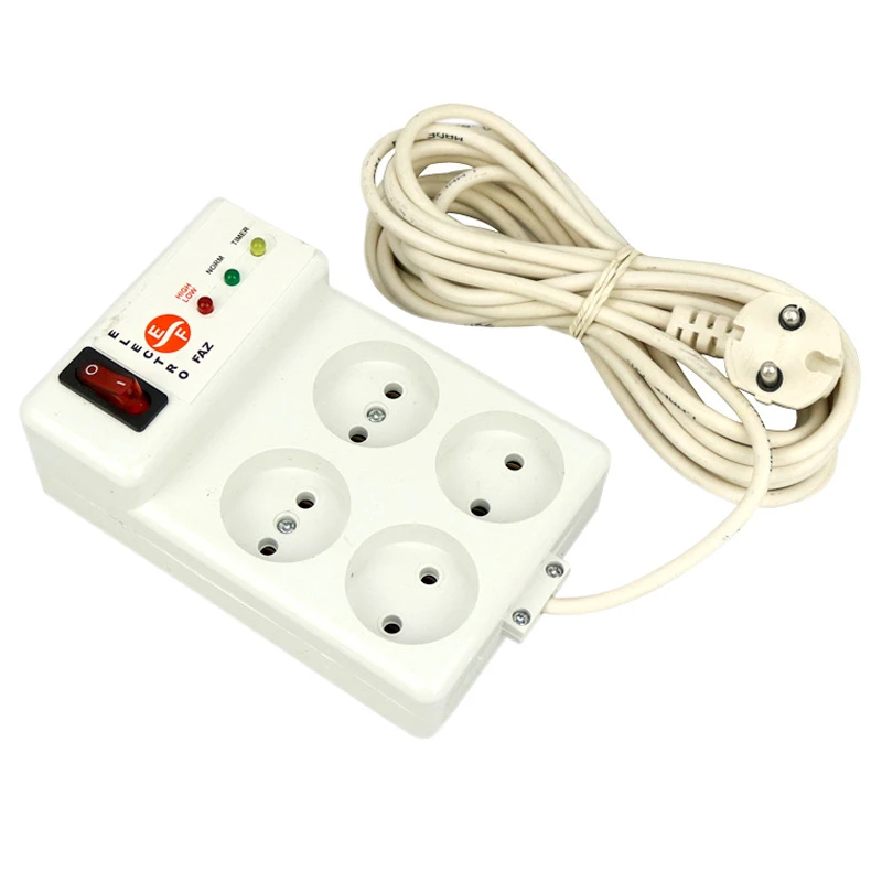 محافظ برق یخچال و فریزر 4 خانه الکتروفاز با کابل 5 متری Electrofaz 4001