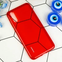 قاب ژله ای شفاف Huawei P20 قرمز