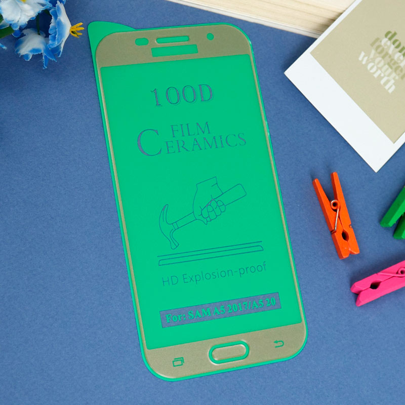 گلس سرامیکی براق Samsung Galaxy A5 2017 طلایی