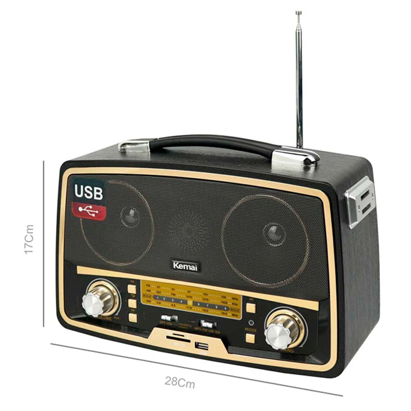 رادیو اسپیکر بلوتوثی رم و فلش خور Kemai MD-1701BT