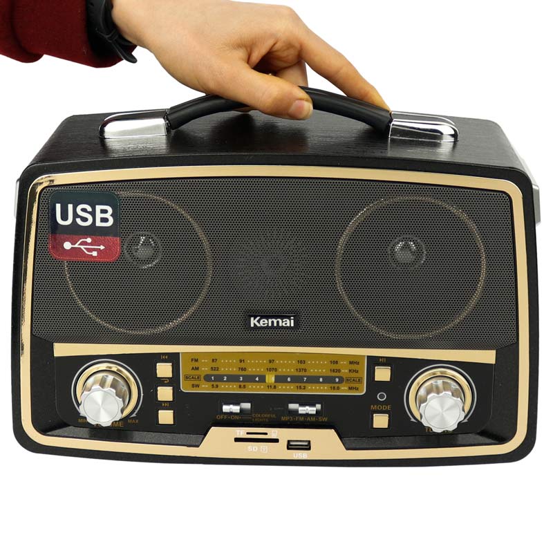 رادیو اسپیکر بلوتوثی رم و فلش خور Kemai MD-1701BT