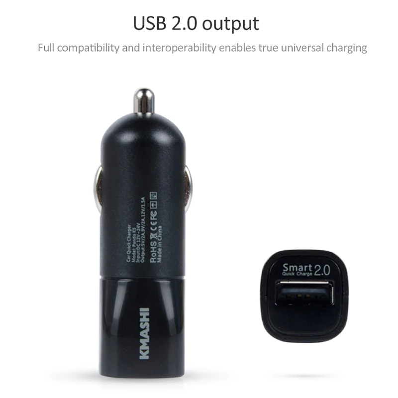 شارژر فندکی فست شارژ KMASHI Pando K5 QC2.0 2A 18W
