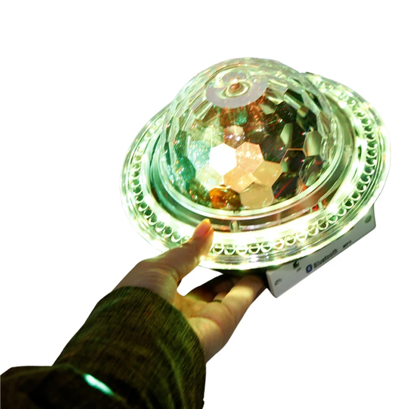 رقص نور اسپیکر دار UFO Crystal Magic Ball + ریموت کنترل کد 2