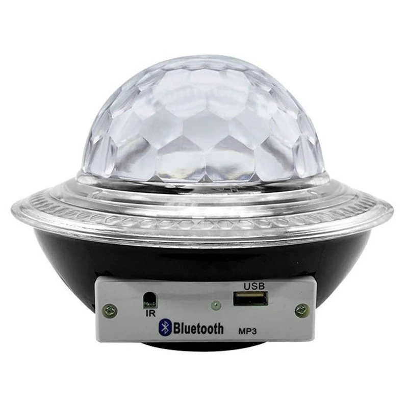 رقص نور اسپیکر دار UFO Crystal Magic Ball + ریموت کنترل کد 2