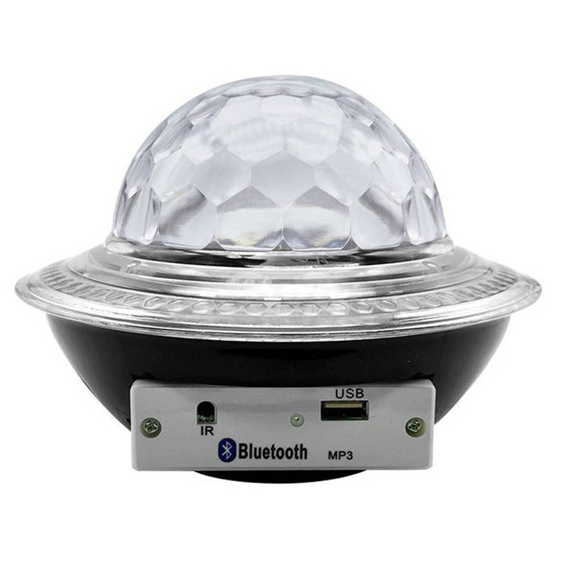 لامپ LED اسپیکر دار بلوتوثی و فلش خور UFO Crystal Magic Ball 18W + ریموت کنترل