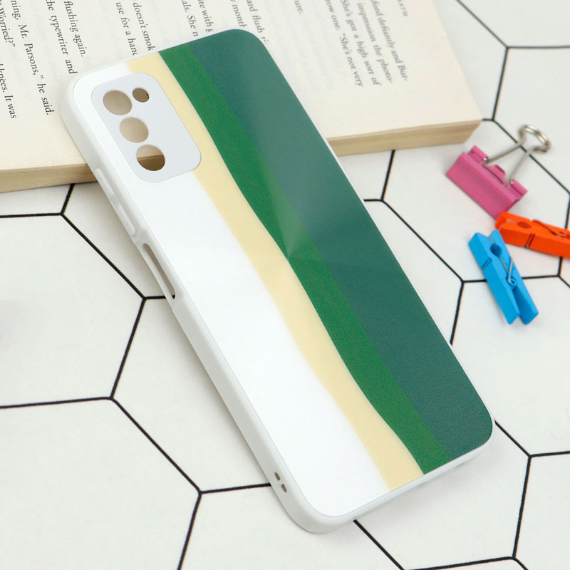 قاب محافظ لنزدار لیزری رنگین کمانی Samsung Galaxy A03s