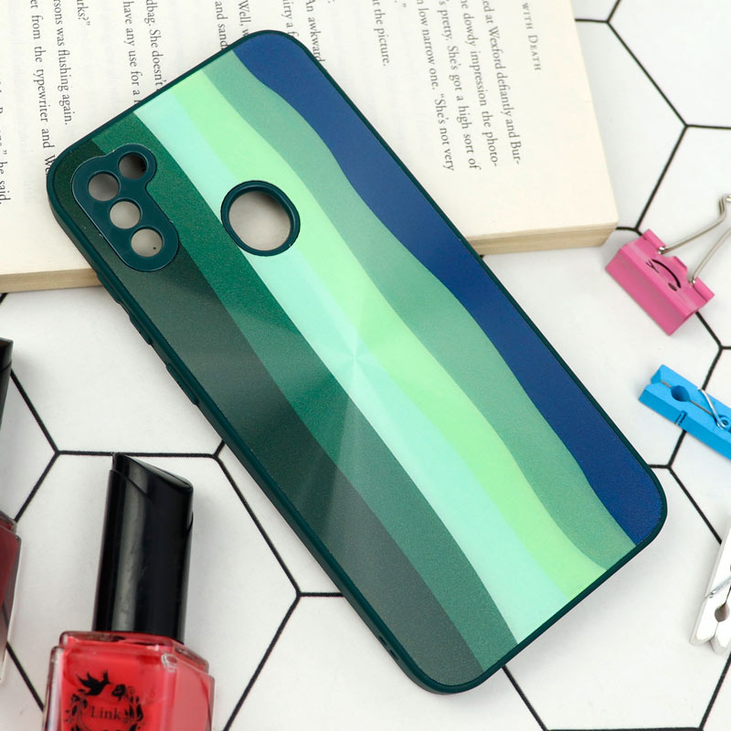 قاب محافظ لنزدار لیزری رنگین کمانی Samsung Galaxy A11