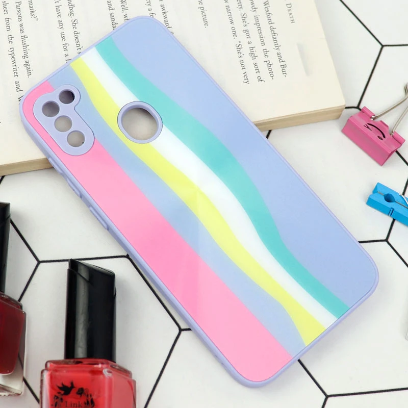 قاب محافظ لنزدار لیزری رنگین کمانی Samsung Galaxy A11