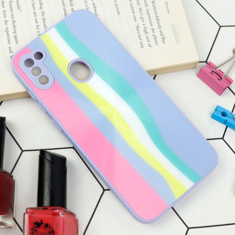 قاب محافظ لنزدار لیزری رنگین کمانی Samsung Galaxy A11