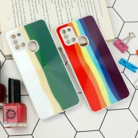 قاب محافظ لنزدار لیزری رنگین کمانی Samsung Galaxy A21s