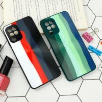 قاب محافظ لنزدار لیزری رنگین کمانی Samsung Galaxy A22 4G