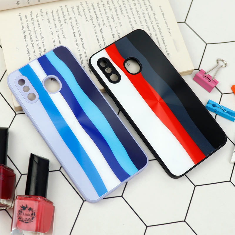قاب محافظ لنزدار لیزری رنگین کمانی Samsung Galaxy A20/A30