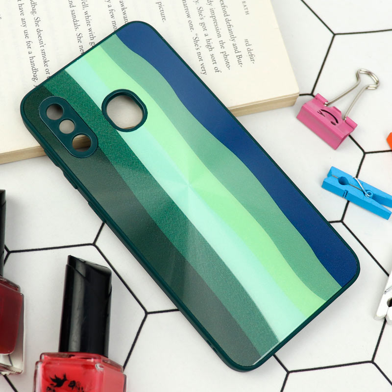 قاب محافظ لنزدار لیزری رنگین کمانی Samsung Galaxy A20/A30
