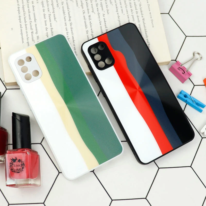 قاب محافظ لنزدار لیزری رنگین کمانی Samsung Galaxy A31