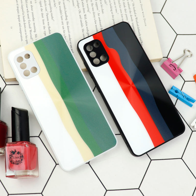 قاب محافظ لنزدار لیزری رنگین کمانی Samsung Galaxy A31