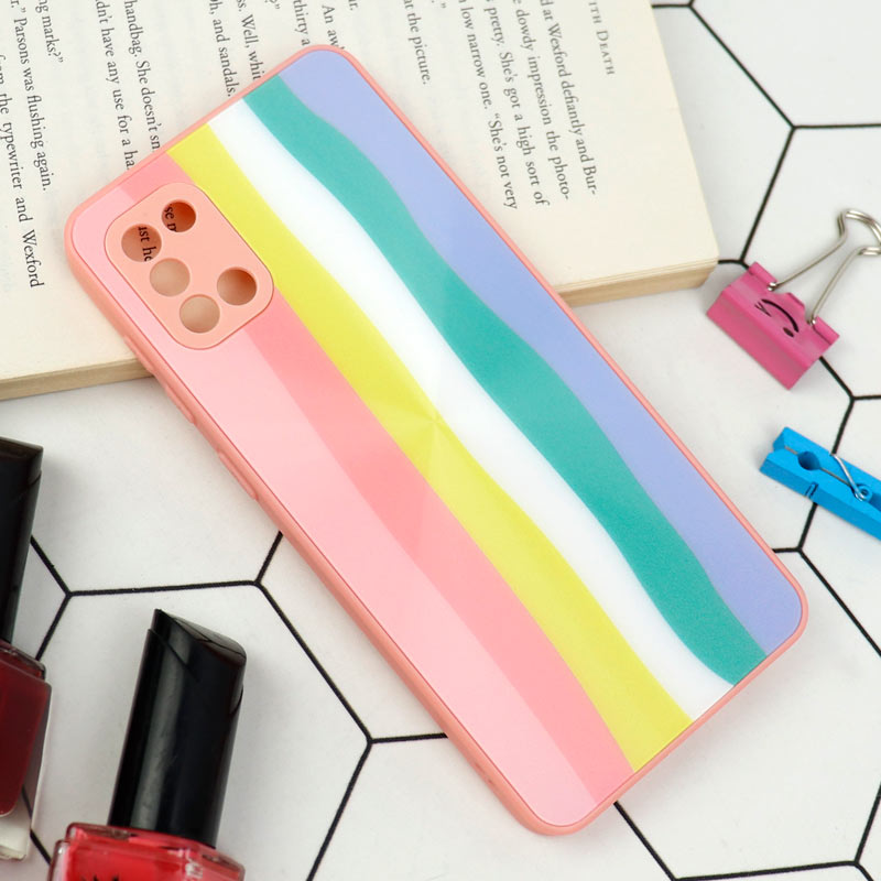 قاب محافظ لنزدار لیزری رنگین کمانی Samsung Galaxy A31