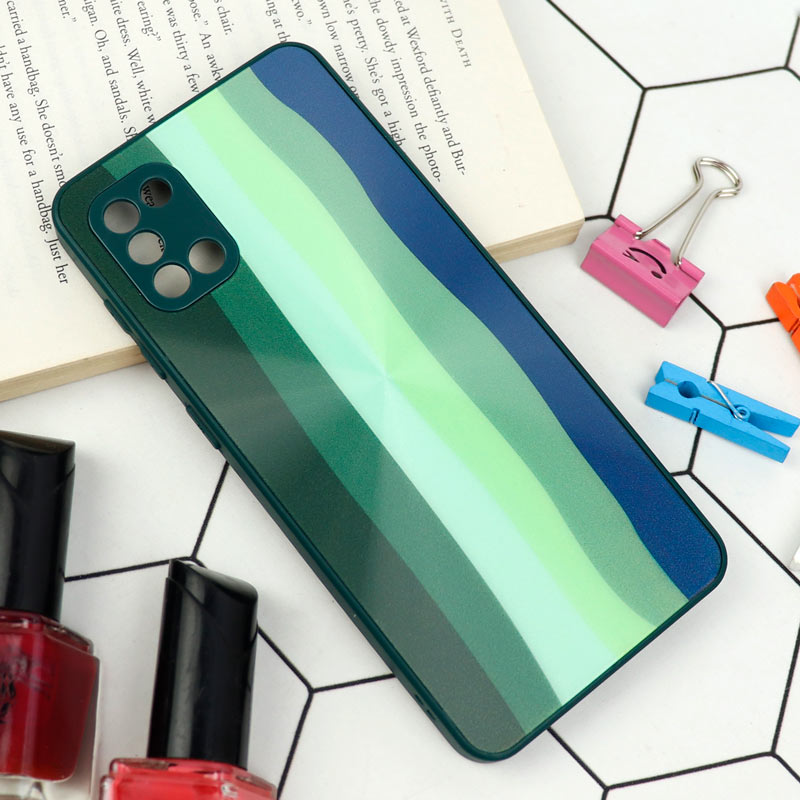 قاب محافظ لنزدار لیزری رنگین کمانی Samsung Galaxy A31