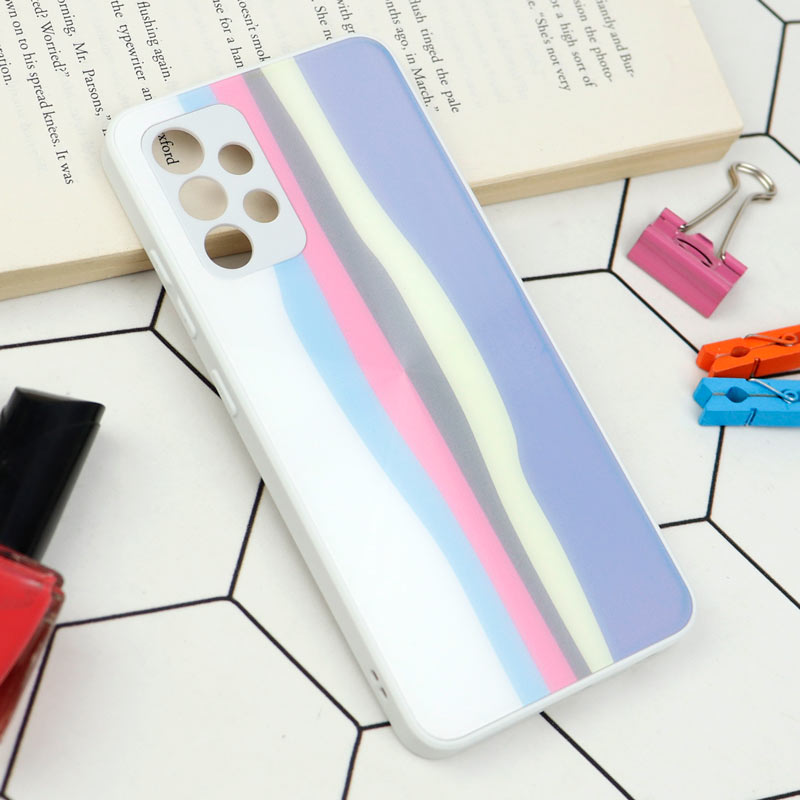 قاب محافظ لنزدار لیزری رنگین کمانی Samsung Galaxy A32 4G