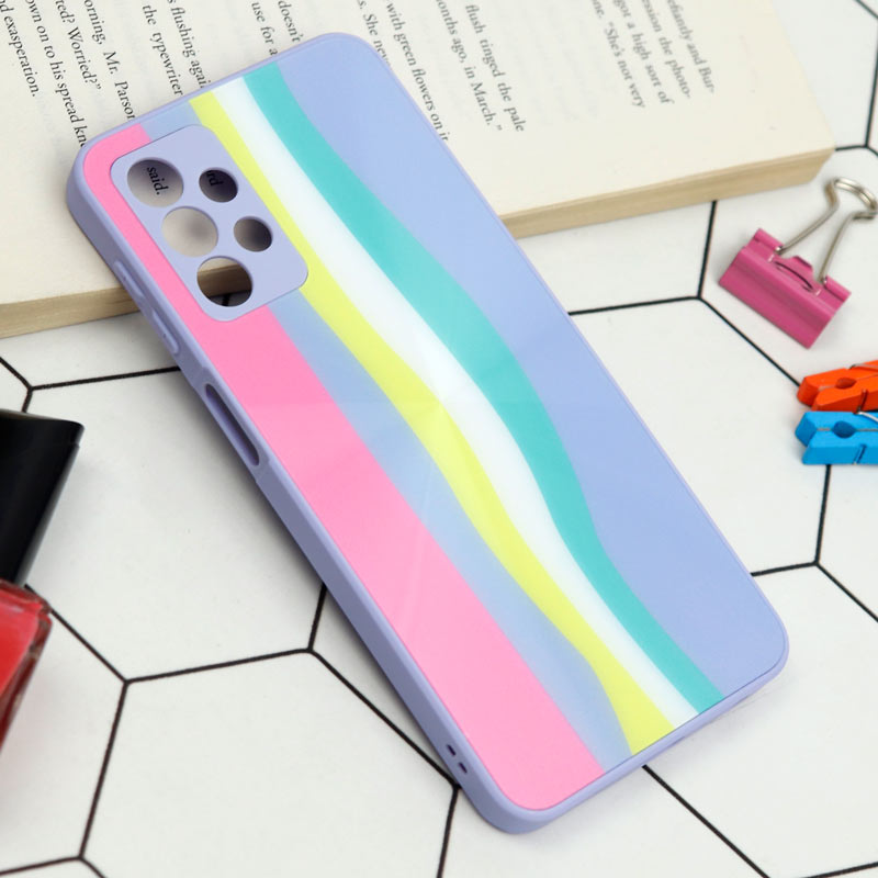 قاب محافظ لنزدار لیزری رنگین کمانی Samsung Galaxy A32 5G
