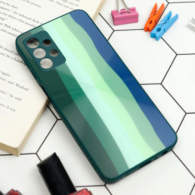 قاب محافظ لنزدار لیزری رنگین کمانی Samsung Galaxy A32 5G