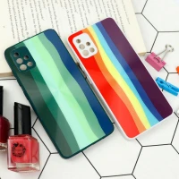 قاب محافظ لنزدار لیزری رنگین کمانی Samsung Galaxy A51