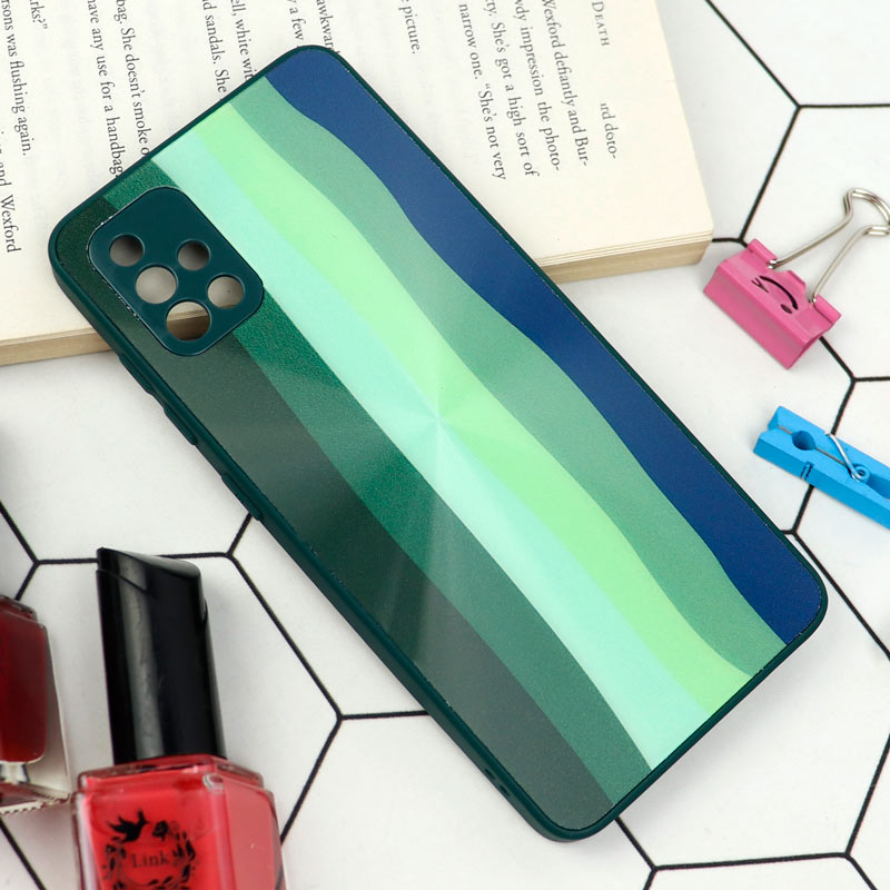 قاب محافظ لنزدار لیزری رنگین کمانی Samsung Galaxy A51