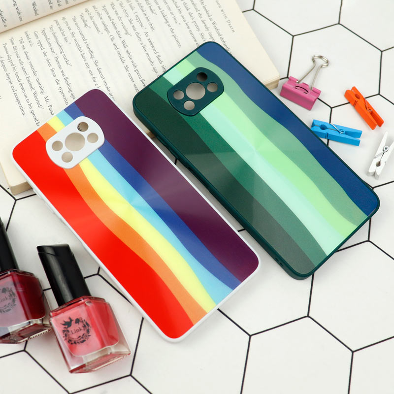 قاب محافظ لنزدار لیزری رنگین کمانی Xiaomi Poco X3