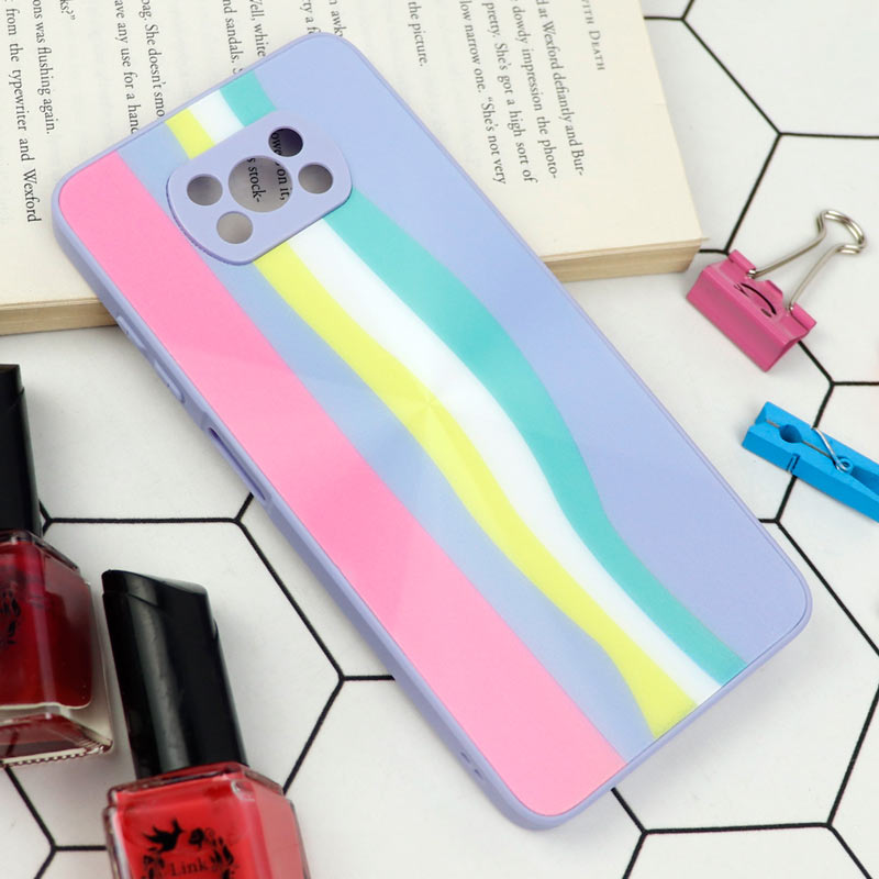 قاب محافظ لنزدار لیزری رنگین کمانی Xiaomi Poco X3