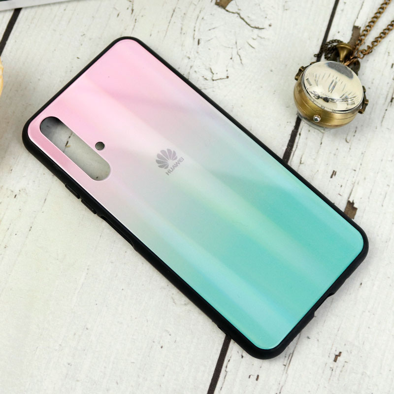 قاب لیزری پشت گلسی دو رنگ Huawei Honor 20 صورتی سبز