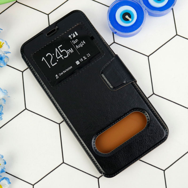 کیف چرمی سامسونگ A6 Plus مشکی