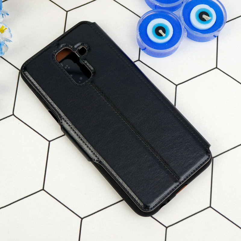 کیف چرمی سامسونگ A6 Plus مشکی