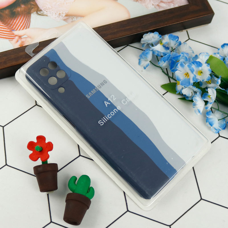قاب محافظ لنزدار سیلیکونی اورجینال رنگین کمانی Samsung Galaxy A12