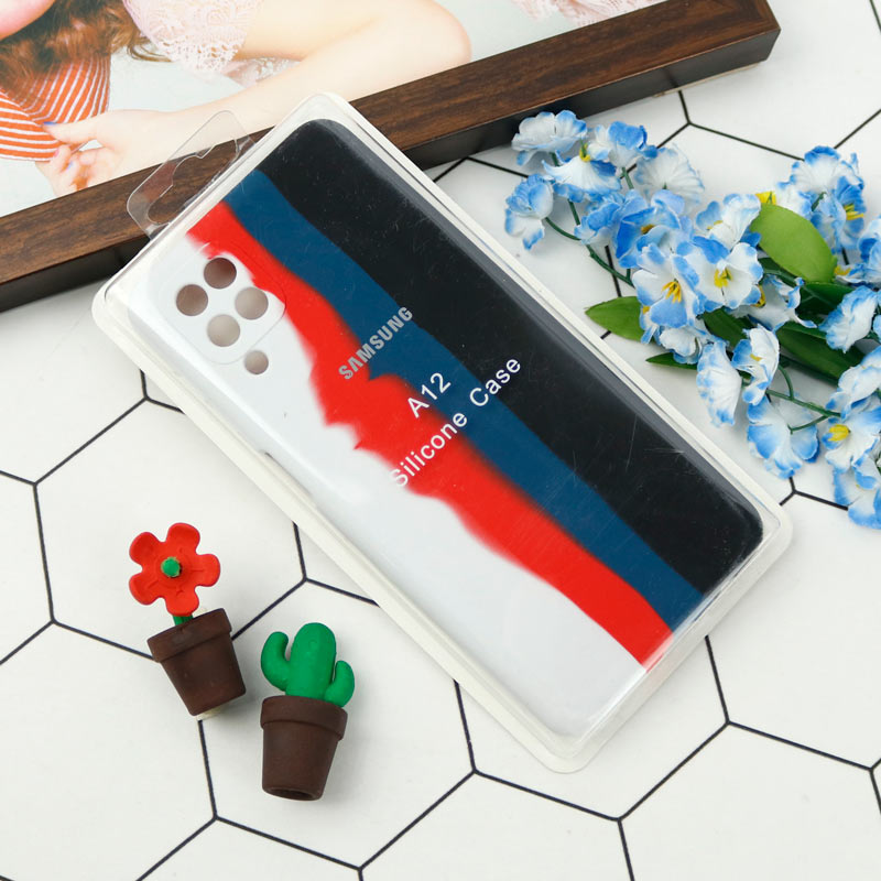 قاب محافظ لنزدار سیلیکونی اورجینال رنگین کمانی Samsung Galaxy A12