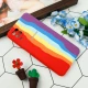 قاب محافظ لنزدار سیلیکونی اورجینال رنگین کمانی Samsung Galaxy A12