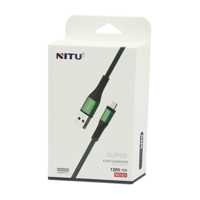 کابل آیفونی فست شارژ Nitu NC123 2.4A 1.2m