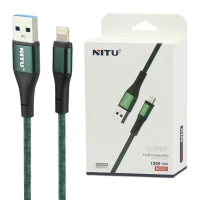 کابل آیفونی فست شارژ Nitu NC123 2.4A 1.2m