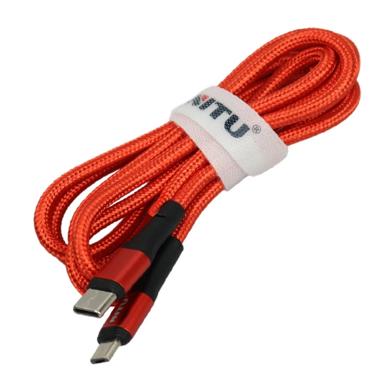 کابل تایپ سی به میکرو یو اس بی فست شارژ 2.4 آمپر نیتو NC126 طول 1.2 متر