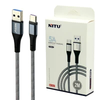 کابل تایپ سی فست شارژ Nitu NC202 5A 2m