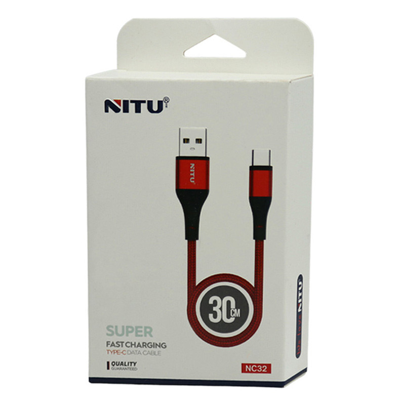 کابل کوتاه فست شارژ Nitu NC32 3A Type-C 30cm
