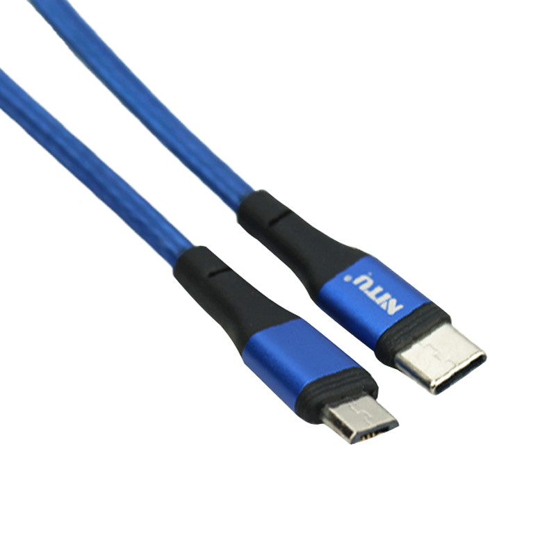 کابل کوتاه فست شارژ Nitu NC36 Type-C to MicroUSB 2.4A 30cm