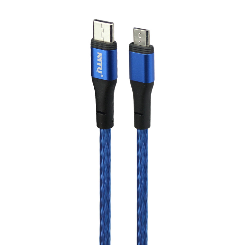 کابل کوتاه فست شارژ Nitu NC36 Type-C to MicroUSB 2.4A 30cm