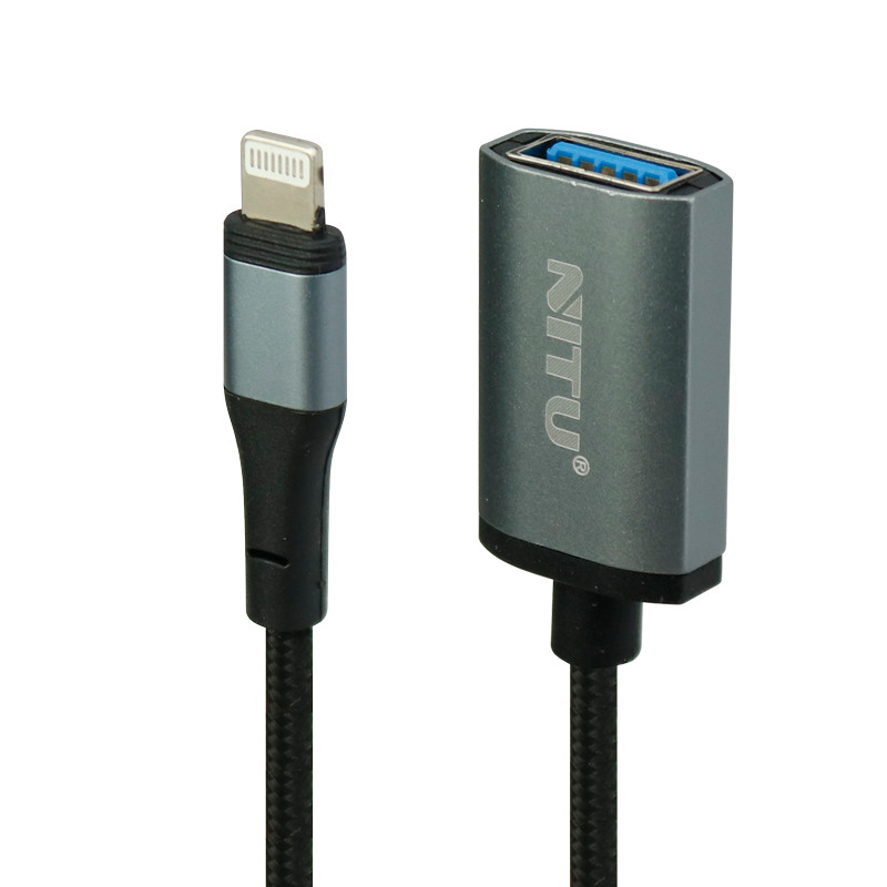 کابل تبدیل Nitu NT-CN19 OTG USB To Lightning